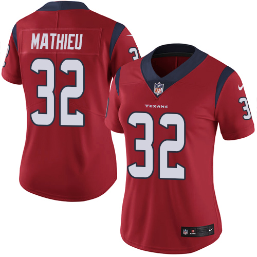 Nike Texans #32 Tyrann Mathieu Red Alternate Women's Stitched NFL Vapor Untouchable Limited Jersey - Click Image to Close